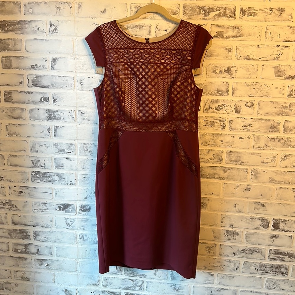 Antonio Melani Embroidered Lace Dress